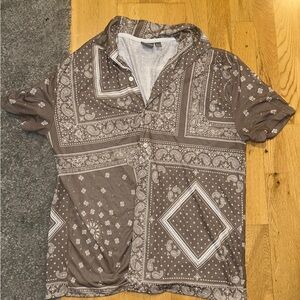 ASOS Brown Patterned Blouse